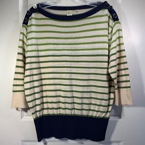Anthropologie Yellow Bird Loblolly sweater striped